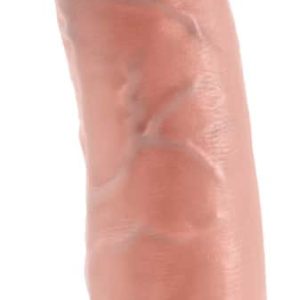 King Cock FlexiVibe - Biegsamer Naturvibrator mit Multispeed-Vibration Hautfarben hell/Schwarz