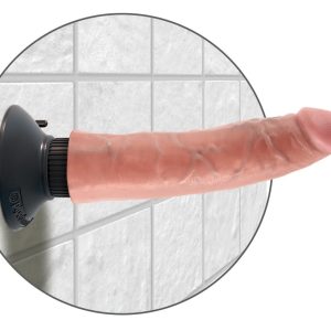 King Cock FlexiVibe - Biegsamer Naturvibrator mit Multispeed-Vibration Hautfarben hell/Schwarz