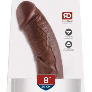 King Cock Naturdildo - Realistischer Saugfuß-Dildo Brown