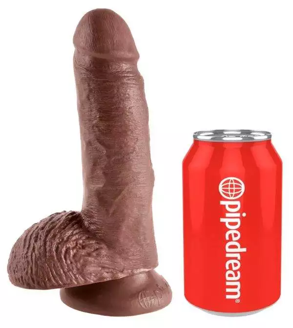 King Cock Naturdildo 17,8 cm - Realistischer Dildo Brown King Cock Naturdildo 17,8 cm - Realistischer Dildo Brown