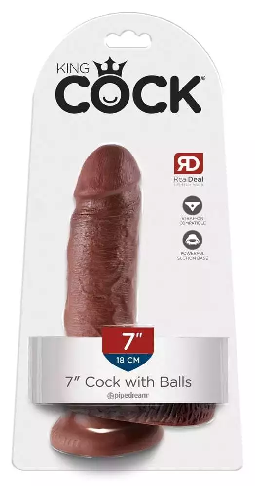 05445400000_verp King Cock Naturdildo 17,8 cm - Realistischer Dildo Brown