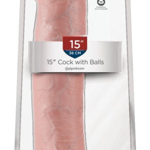 King Cock XXL Naturdildo mit Saugfuß und Strap-on-Kompatibilität Light