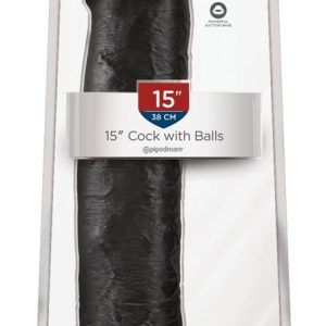 King Cock XXL Naturdildo mit Saugfuß und Strap-on-Kompatibilität Dark