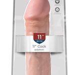 King Cock Naturdildo 11" - Realistischer Dildo mit Saugfuß und Strap-on-Kompatibilität Light