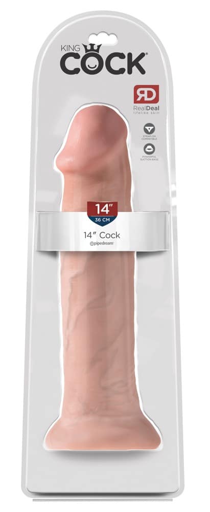 King Cock Naturdildo mit Saugfuß und Strap-on-Kompatibilität