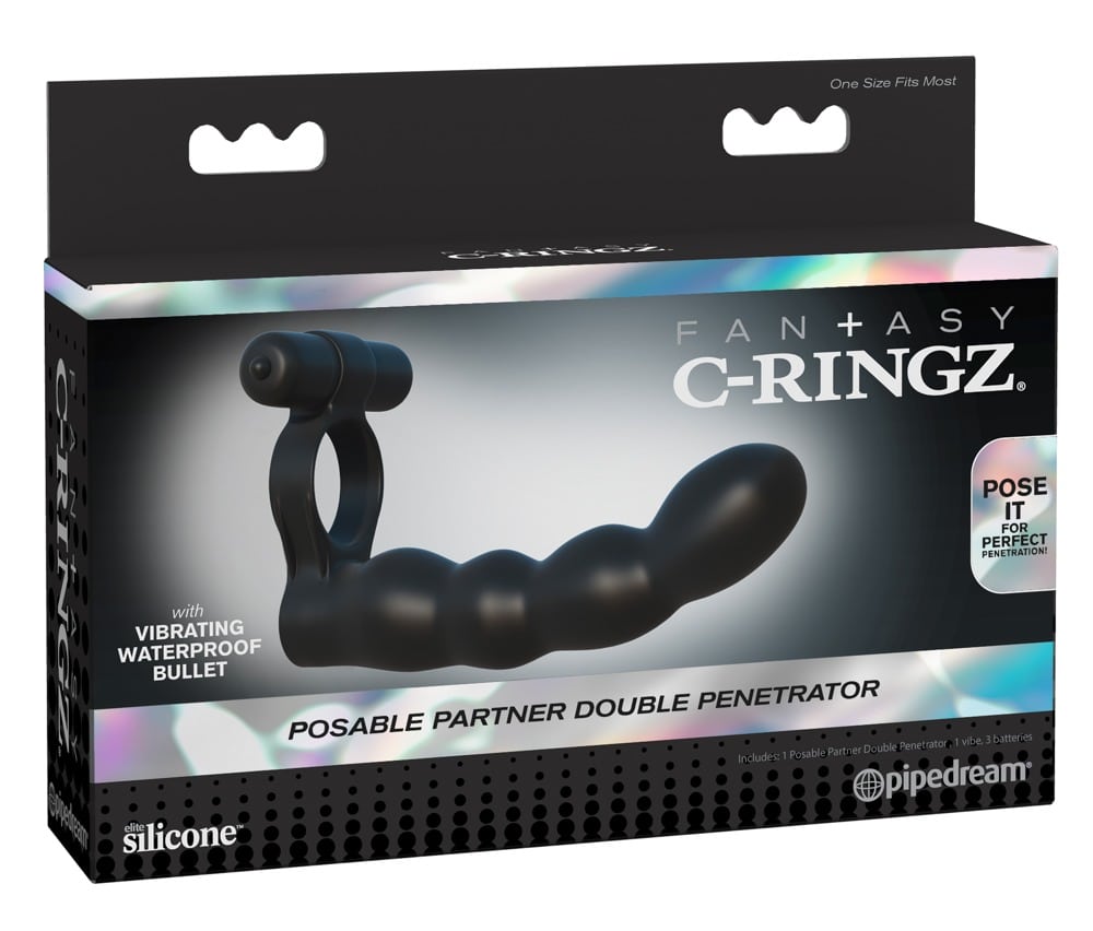 Fantasy C-Ringz - Partner Double Pen, Penisring mit Analdildo