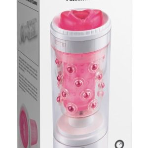 Pipedream Extreme Toyz - Rotierender Masturbator mit 7 Modi und Richtungswechsel Transparent/Pink/Weiß