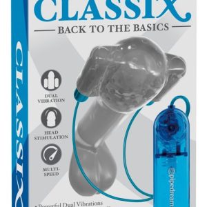 Classix Eichel-Sleeve Vibrator Blau/Transparent