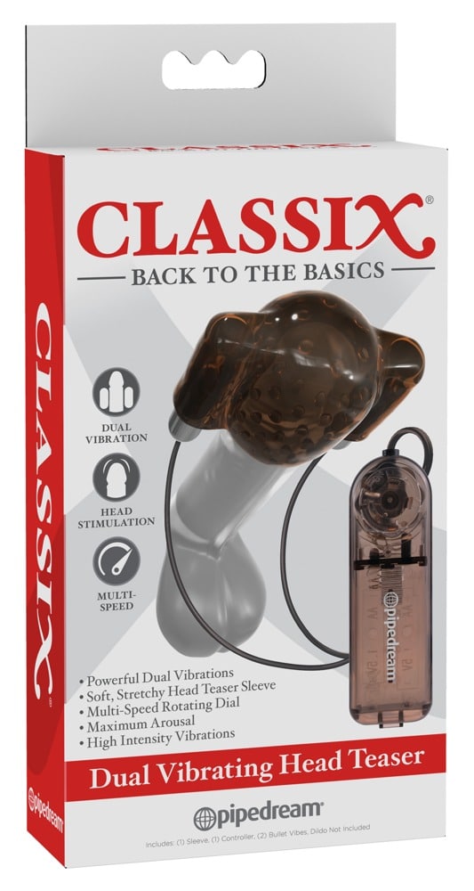 Classix Eichel-Sleeve Vibrator Grau/Schwarz