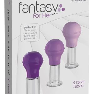 Fantasy For Her Nipple Enhancer Set - Saugende Lust für Nippel & Klitoris Transparent/Lila