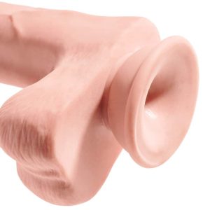 King Cock Plus - Naturdildo mit Hoden, 33 cm Länge