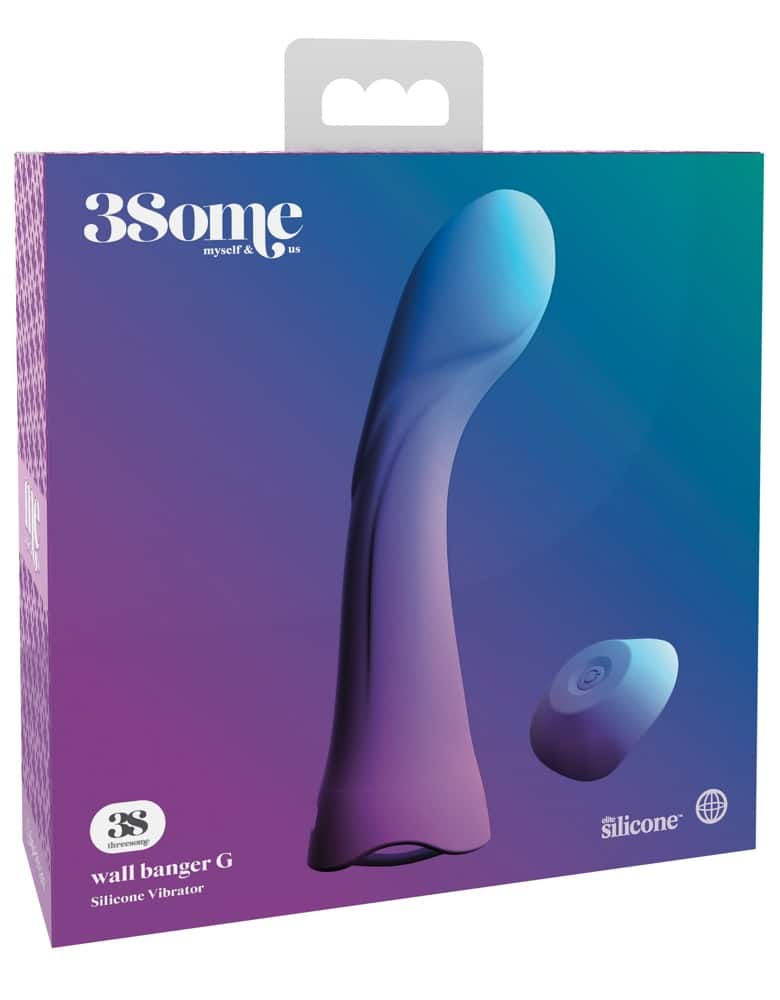 Threesome G-Zonen-Beglücker. Vibrator mit Fernbedienung und G-Punkt-Spitze. 10 Vibrationsmodi. Inkl. USB-Ladekabel.