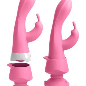 Threesome Rabbitvibrator - 10 Vibrationsmodi, abnehmbarer Saugfuß und Fernbedienung