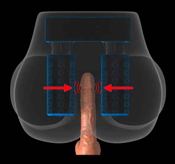 PDX Elite Doggy Style Torso - Vibration & Melk-Funktion Light