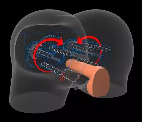 PDX Elite Doggy Style Torso - Vibration & Melk-Funktion Light