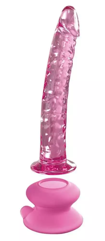 Icicles Glasdildo mit Saugfuß