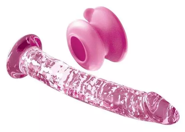 Icicles Glasdildo mit Saugfuß