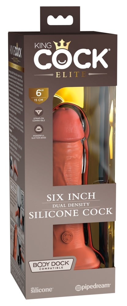 King Cock Elite 6" Dual Density Dildo Tan