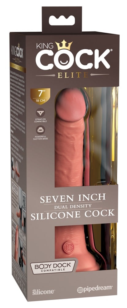 King Cock Elite Dildo 7" Dual Density - Lebensechte Penisoptik Light