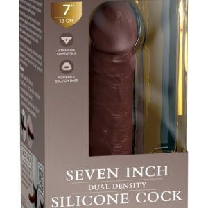 King Cock Elite Dildo 7" Dual Density - Lebensechte Penisoptik Brown