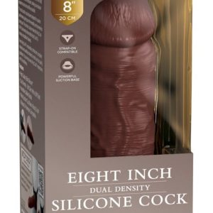 King Cock Elite - Dual Density Dildo 8" - Lebensechte Penisoptik Brown