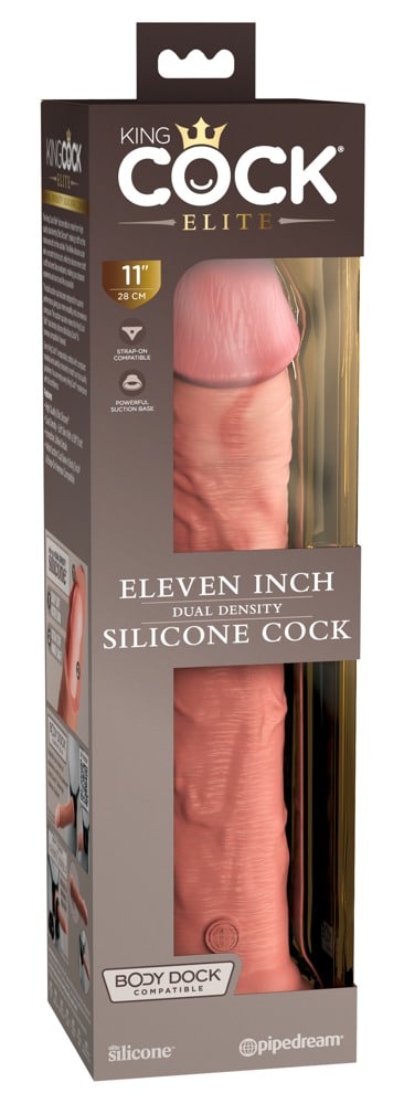 King Cock Elite - Dual Density Dildo, realistische Penisoptik, mit Saugfuß Light