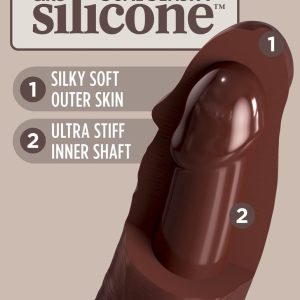 King Cock Elite - Dual Density Dildo, realistische Penisoptik, mit Saugfuß Brown