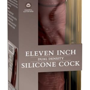 King Cock Elite - Dual Density Dildo, realistische Penisoptik, mit Saugfuß Brown