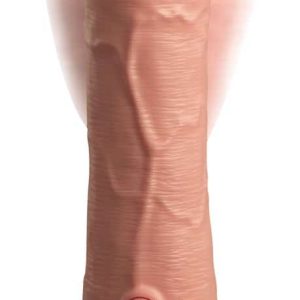 King Cock Elite - Naturvibrator 6" Dual Density mit Vibration Light