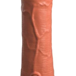 King Cock Elite - Naturvibrator 6" Dual Density mit Vibration Tan