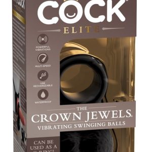 King Cock Elite - The Crown Jewels. Penisring mit schwingenden Vibro-Hoden.