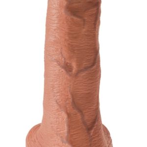 King Cock Naturdildo 6" - Realistischer Dildo mit Saugfuß Tan