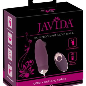 Javida Vibro-Ei mit Klopf-Funktion - Training und Stimulation Lila/Rosegold