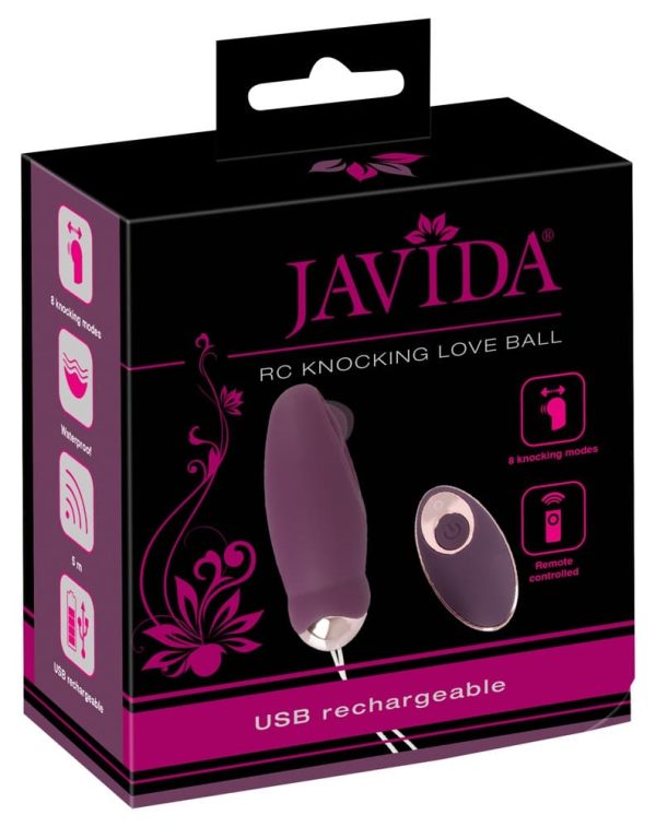 Javida Vibro-Ei mit Klopf-Funktion - Training und Stimulation Lila/Rosegold