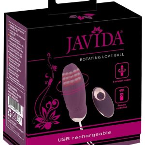 Javida Vibro-Ei RC Rotating Love Ball - 8 Rotationsmodi, wasserdicht Lila/Rosegold