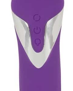 Javida Massagestab & Perlen-Vibrator Lila/Silber