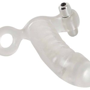 Crystal Clear Vibrating Sleeve - Penishülle mit Hodenring und Vibration