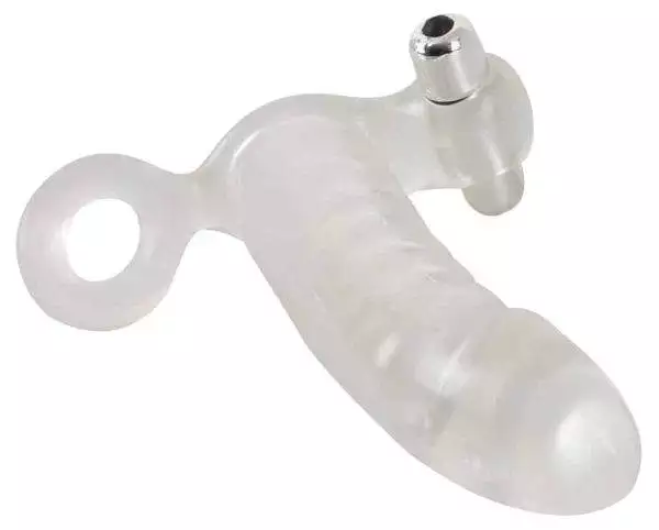 Crystal Clear Vibrating Sleeve - Penishülle mit Hodenring und Vibration