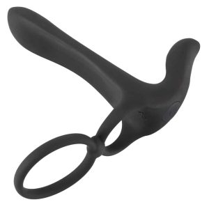 Black Velvets Paarvibrator - Penis-/Hodenring mit Vibro-Klit-Reizer