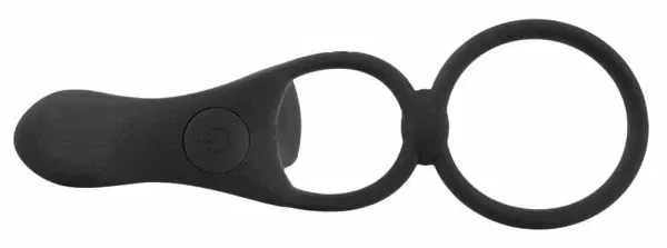 Black Velvets Paarvibrator - Penis-/Hodenring mit Vibro-Klit-Reizer