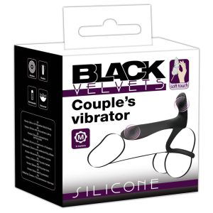 Black Velvets Paarvibrator - Penis-/Hodenring mit Vibro-Klit-Reizer