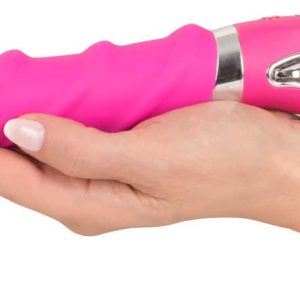 Sweet Smile Warming Soft Vibrator - Flexibel, 12 Modi, Wasserdicht Pink/Silber