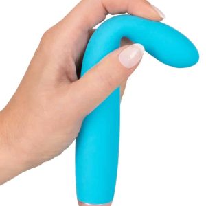 Cuties Mini Vibrator Blue 2.G - Zweite Generation mit flexibler Reizstruktur Hellblau/Rosegold