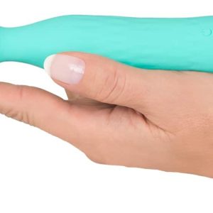 Cuties Mini Vibrator Green 2.G - Kleiner, wasserdichter Minivibrator mit Rillenstruktur, 7 Vibrationsmodi und USB-Ladekabel Grün/Rosegold