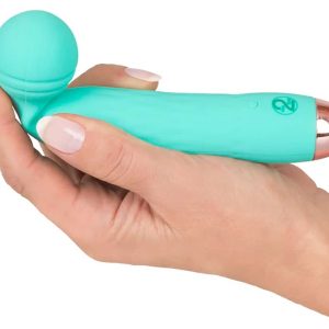 Cuties Mini Vibrator Green 2.G - Kleiner, wasserdichter Minivibrator mit Rillenstruktur, 7 Vibrationsmodi und USB-Ladekabel Grün/Rosegold