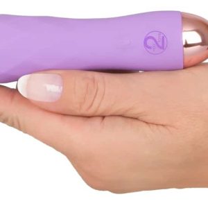 Cuties Mini Vibrator - 7 Vibrationsmodi, wasserdicht, USB-Ladekabel Lila/Rosegold