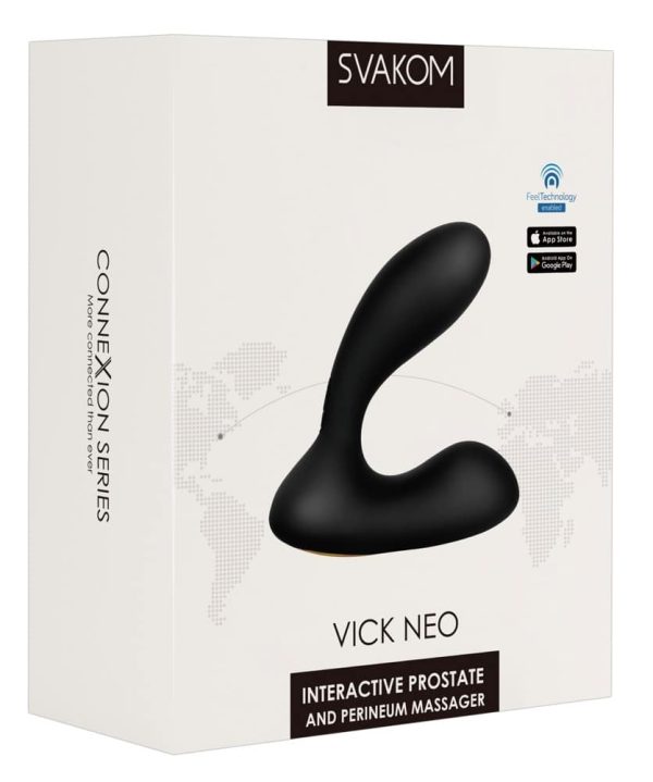 SVAKOM Vick Neo - Leiser Analvibrator für Prostata & Perineum Schwarz/Gold