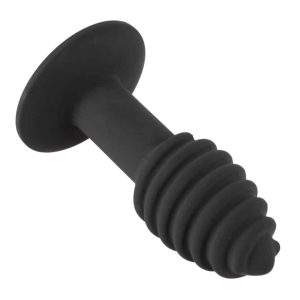 Black Velvets Vibro-Analplug mit Rillenstruktur