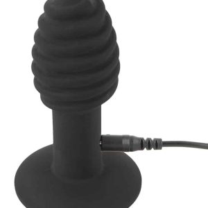 Black Velvets Vibro-Analplug mit Rillenstruktur