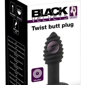 Black Velvets Vibro-Analplug mit Rillenstruktur